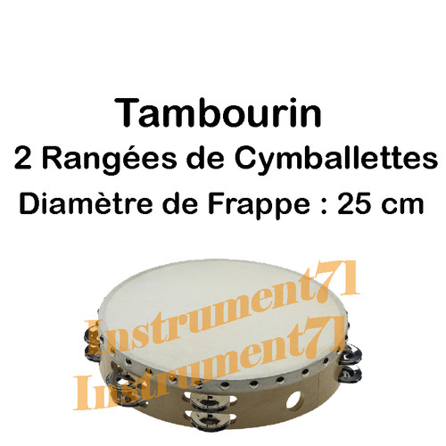 Tambourin avec peau fixe - peau,