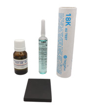 ☼ Réactif pour tester l'or 18K 18 carats + Flacon de 15 ml + Pierre de touche 