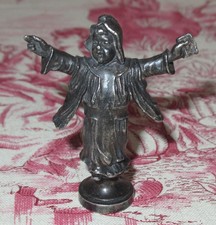 ANCIEN SCEAU CACHET TAMPON EN BRONZE ARGENTE MOINE CHRISTIANISME