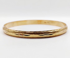 Bracelet jonc vintage or 18k