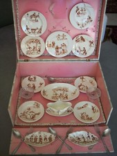 service de table en COFFRET faience K&G LUNEVILLE GRANDVILLE poupée ancienne