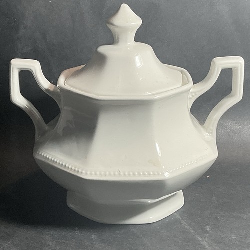 Sucrier faience blanche - sucrier,