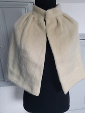 Etole ancienne vintage cape dessus d'épaule petite taille femme 34 crème B5