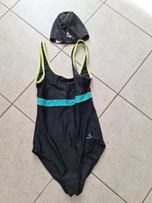 Maillot Bain Technopro 40 Noir + Bonnet Arena