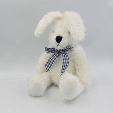 Peluche lapin blanc noeud