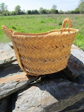 Grand Panier tressé  ancien en corde / végétal
