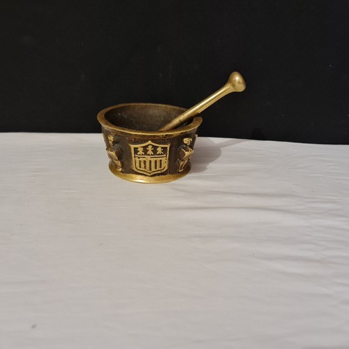 Ancien mortier bronze doré - ancien,