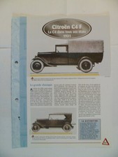 CARTE FICHE AUTO  CITROEN C4 F  1931  (363-366)