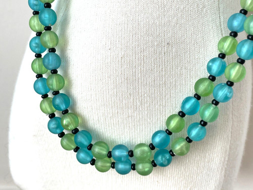 Collier vintage plastique - collier,