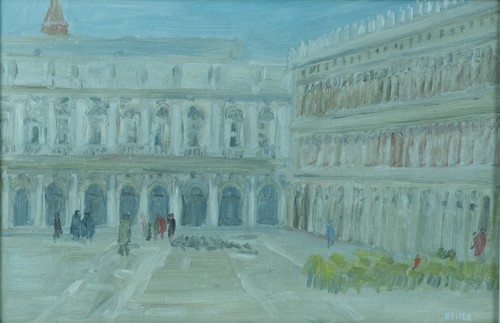 Tableau ancien vue animée - vue,