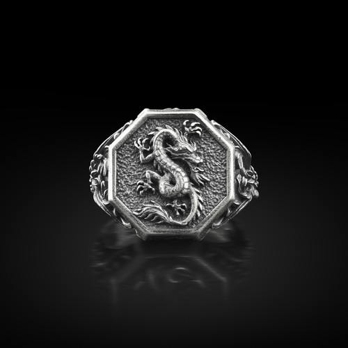 Bague homme chevalière - , en