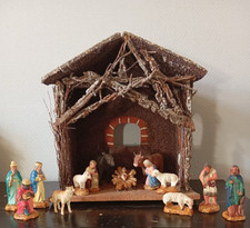 ANCIENNE CRECHE DEVINEAU GARNIE - TAILLE 3,5 C -  14 SANTONS - TAILLE 2 - 7,5 cm