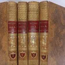 Oeuvres COMPLÈTES de J.-B. ROUSSEAU + FIGURES en TAILLE-DOUCE 1818 4 vols