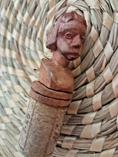 Bouchon Liège Bois Sculpté Profil Ancien Rare Collection 