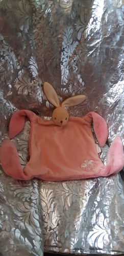 Doudou plat lapin lilirose - plat,