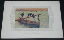 CHROMO 1910 AU BON MARCHE BOUCICAUT PARIS ILLUSTRATEUR BOURGAIN MARINE TANGON