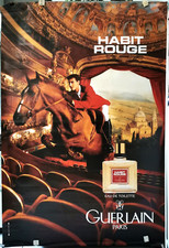 GUERLAIN - Affiche Originale Parfum "Habit Rouge" 1996 Format Abribus 120x176cm