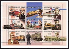 Tchad ca 1998 chad train railroad AMTRAK RIO GRANDE SANTA FE PENNESYLVANIA ms9v