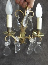 ancienne lampe applique lampe Victoria bronze CENTURY suspension verre luxe