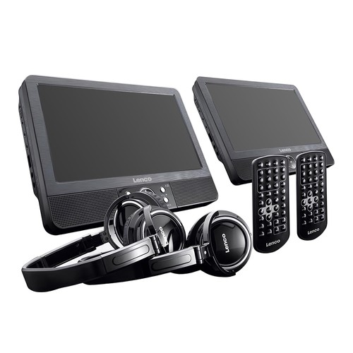 Lecteur dvd portable double - lecteur,