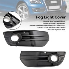 2PCS Front Bumper Grill Fog Light Lamp Covers Trim Pour Audi Q5 2009-2012 FR