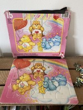 Ancien Puzzle Carton Bisounours Ds Les Nuages 15 Pieces Nathan Annee 80 Vintage