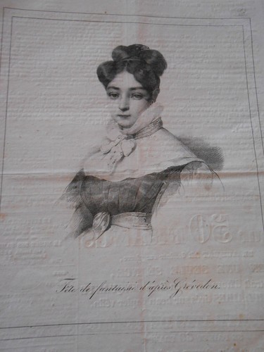 Caricature litho 1835 tête - caricature,