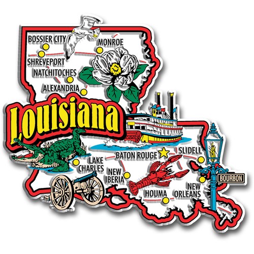 Louisiana jumbo state magnet - jumbo,