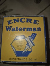 Ancien Flacon Encre Ink Water man Bleu Effaçable 50 Ml 