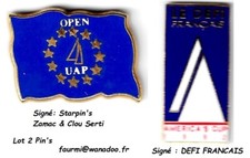 Voile _Bateau_ DEFI Français +  Open UAP _Lot 2 Pin's -