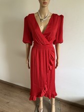 Robe longue asymétrique rouge