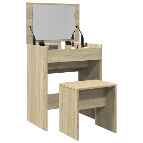 Coiffeuse tabouret chêne - coiffeuse,
