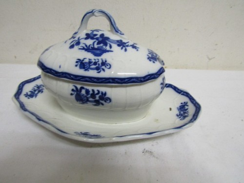 Sauciere faience cauldon - en,