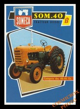 Carte postale pub tracteur diesel SOMECA SOM 40 postcard Tractor farming scene