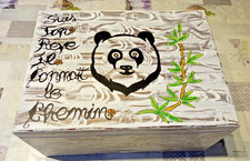 coffre de rangement en bois