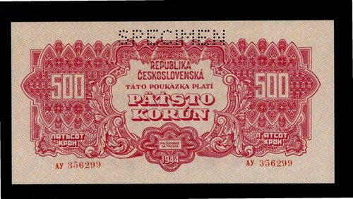 Czechoslovakia specimen 500 - czechoslovakia,