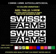 2 SWISS ARMS  autocollant