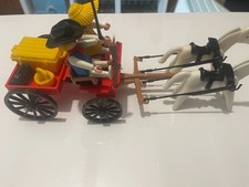 PLAYMOBIL 3587 western carriole chariot cowboys ferme ville ranch vintage