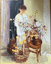 La jeune femme et le bouquet