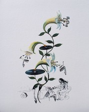 Salvador DALI : Le Lys Musical , LITHOGRAPHIE signée, 800ex, 1979