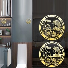 Autocollant en métal carpe lotus, porte-bonheur, décoration Feng Shui