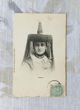 Carte Postale Ancienne 01 Femme Bressane Costume et Coiffe Traditionnel