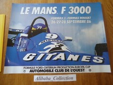 POSTER ORIGINAL F3000 F 3000 LE MANS 1986 AFFICHE ACO 24H FORMULE