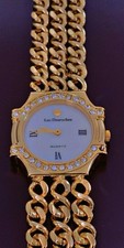 Pour femme Vintage Montre Luc Desroches 1980 montre bracelet plaqué or chaines