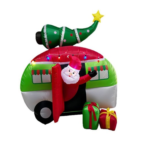 Père noël gonflable lumineux - père,