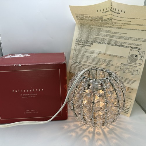 Pottery barn lit crystal - barn, 5”