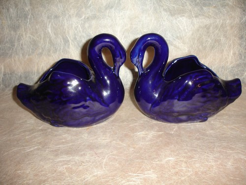Cygnes bleus faience - , 2