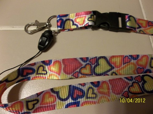 Heart love lanyard key ring - lanyard,