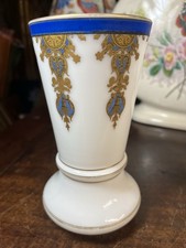 Vase en opaline décor Bleu et
