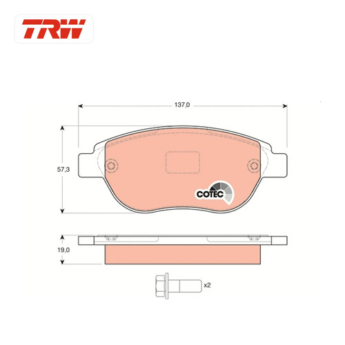 Kit plaquettes frein - de,